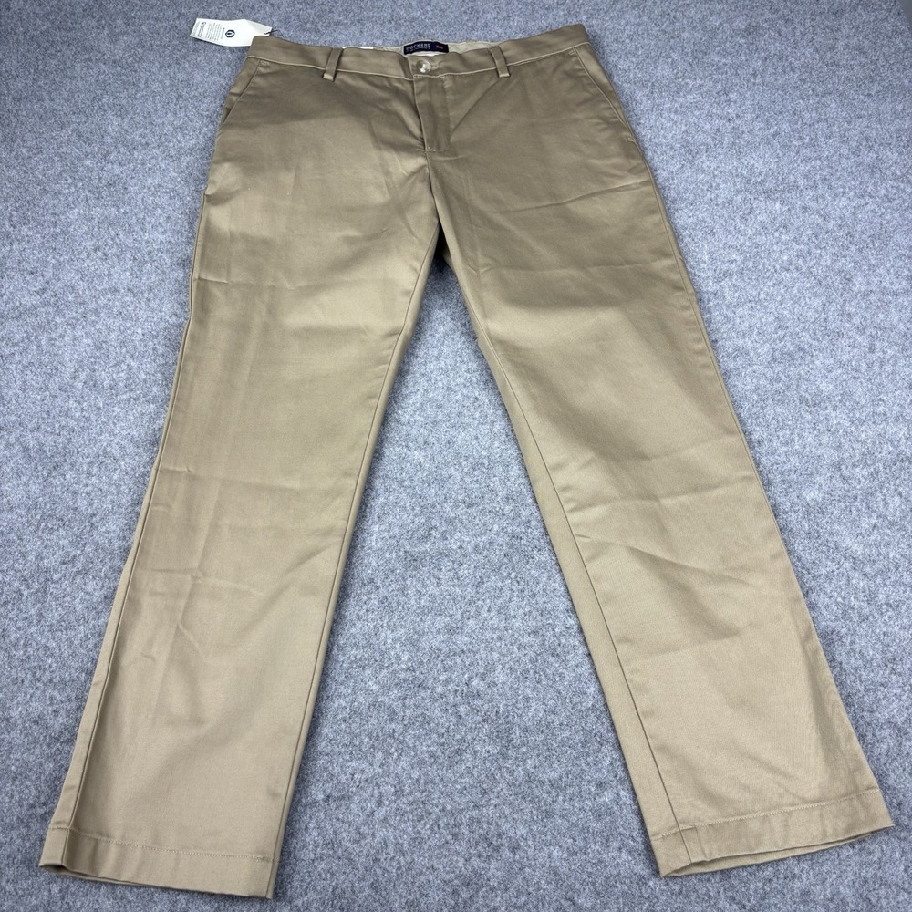 Dockers Khaki Pants Mens 34x30 Slim Fit Flex Comfort Beige NWT Shirt Gripper